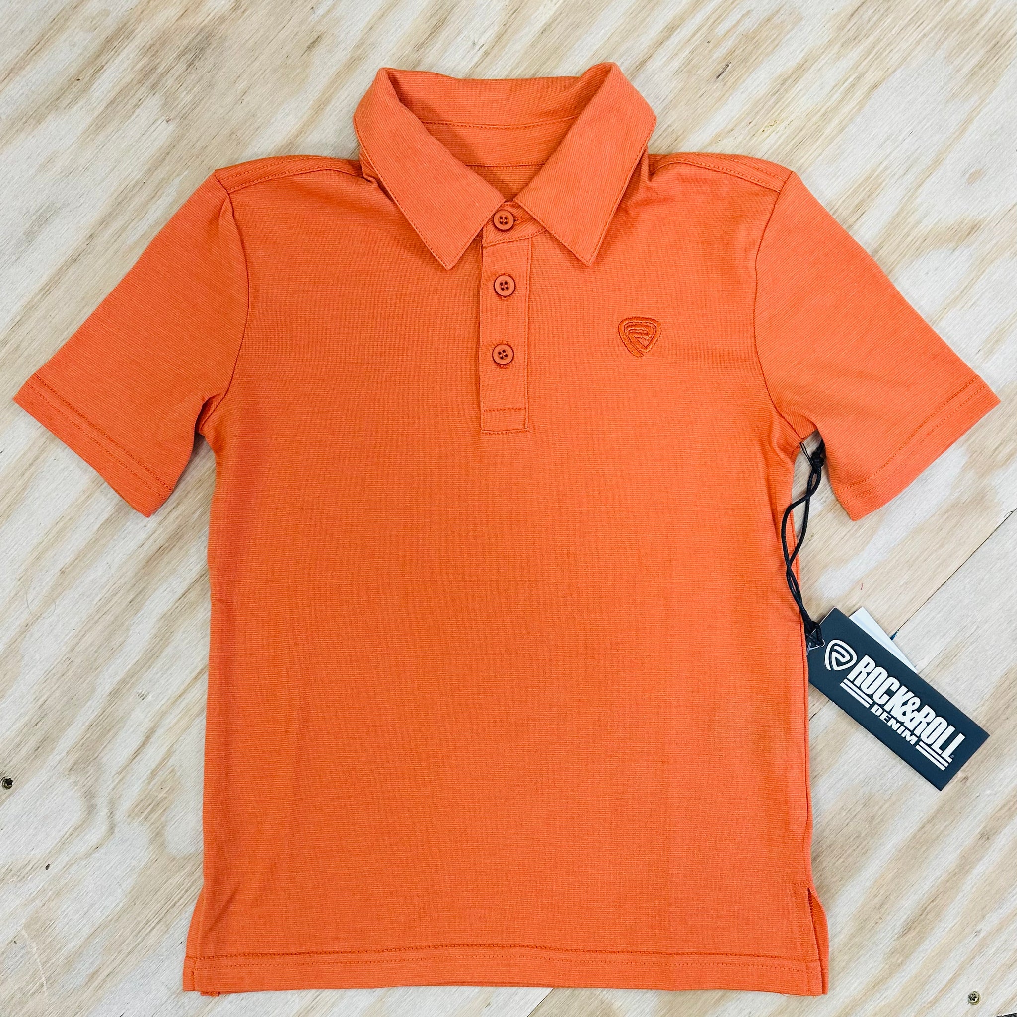 Rock & Roll Denim Striped Polo