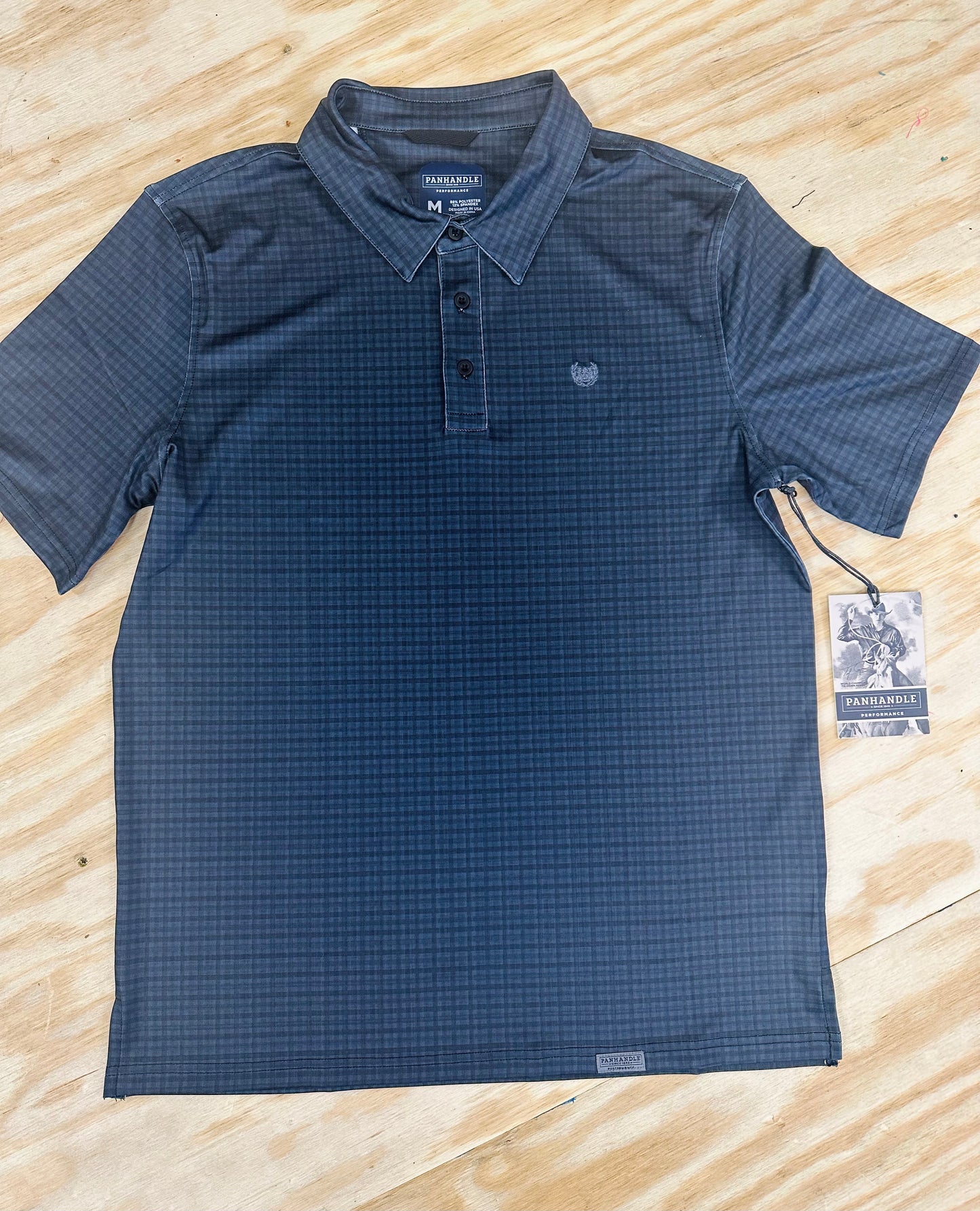 Men's S/S Check Button Knit Polo