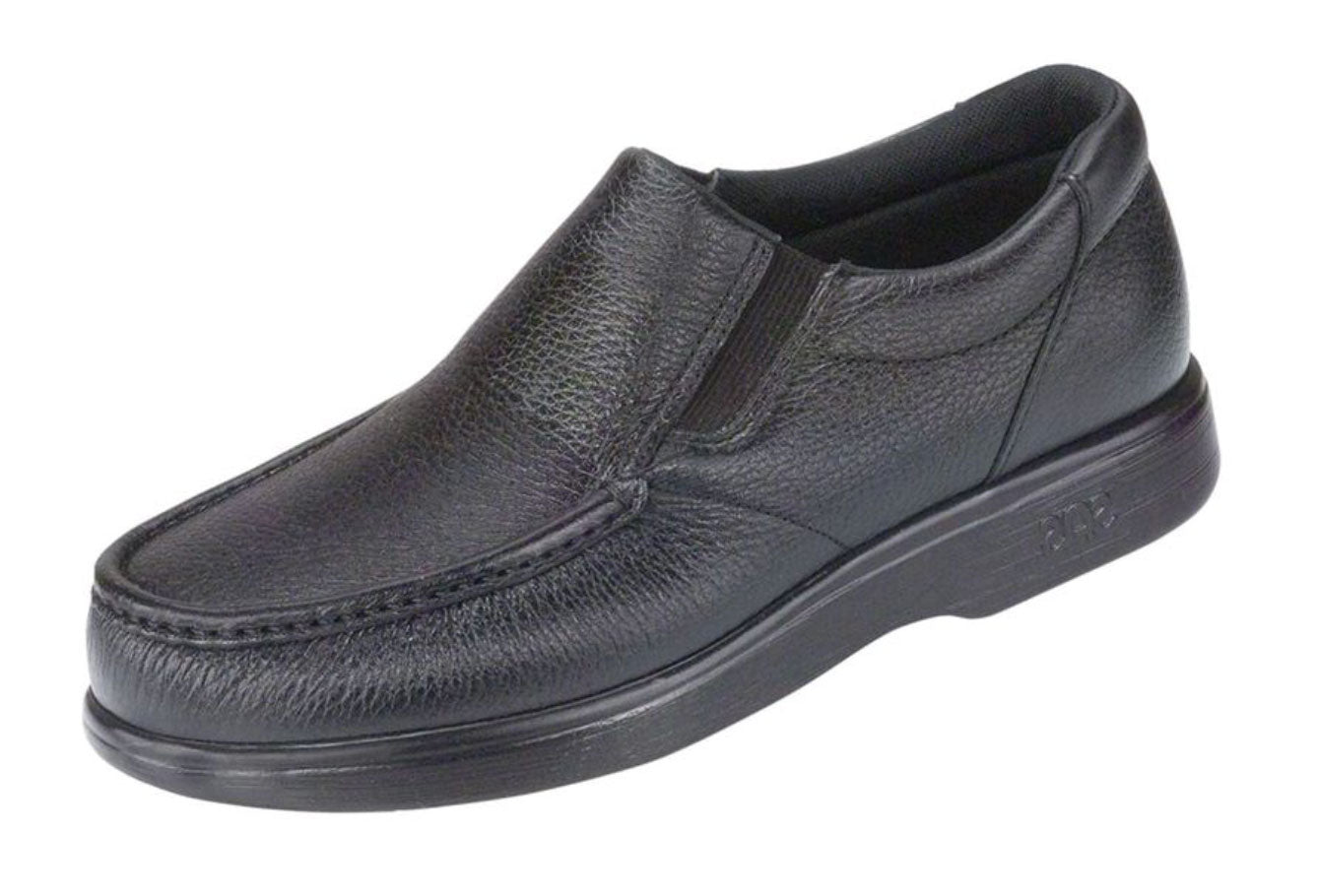 SAS - Side Gore Slip On Loafer - BLACK