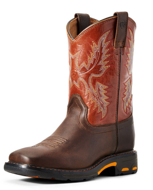 Ariat - 10007837 - WorkHog Wide Square Toe Boot - Dark Earth