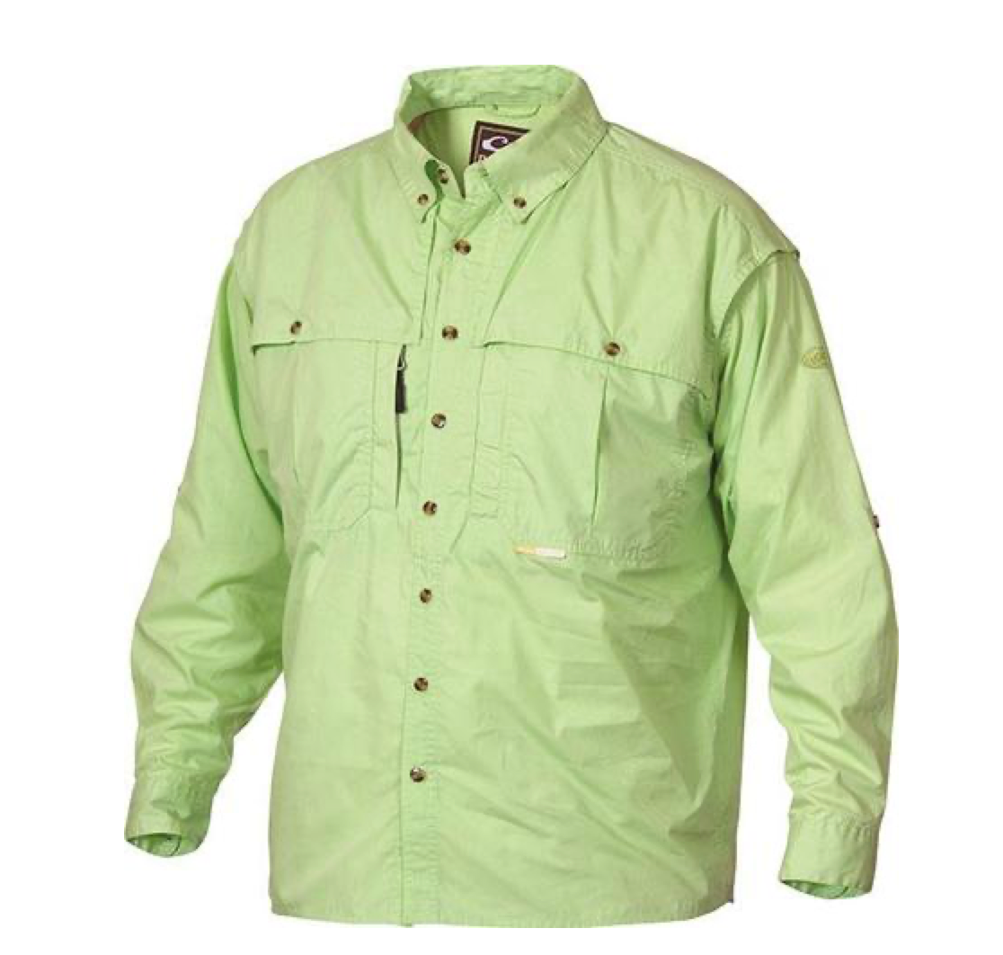 Drake - DS1101-KIW - Cotton Wingshooter's Shirt with Staycool™ Fabric L/S - KIWI