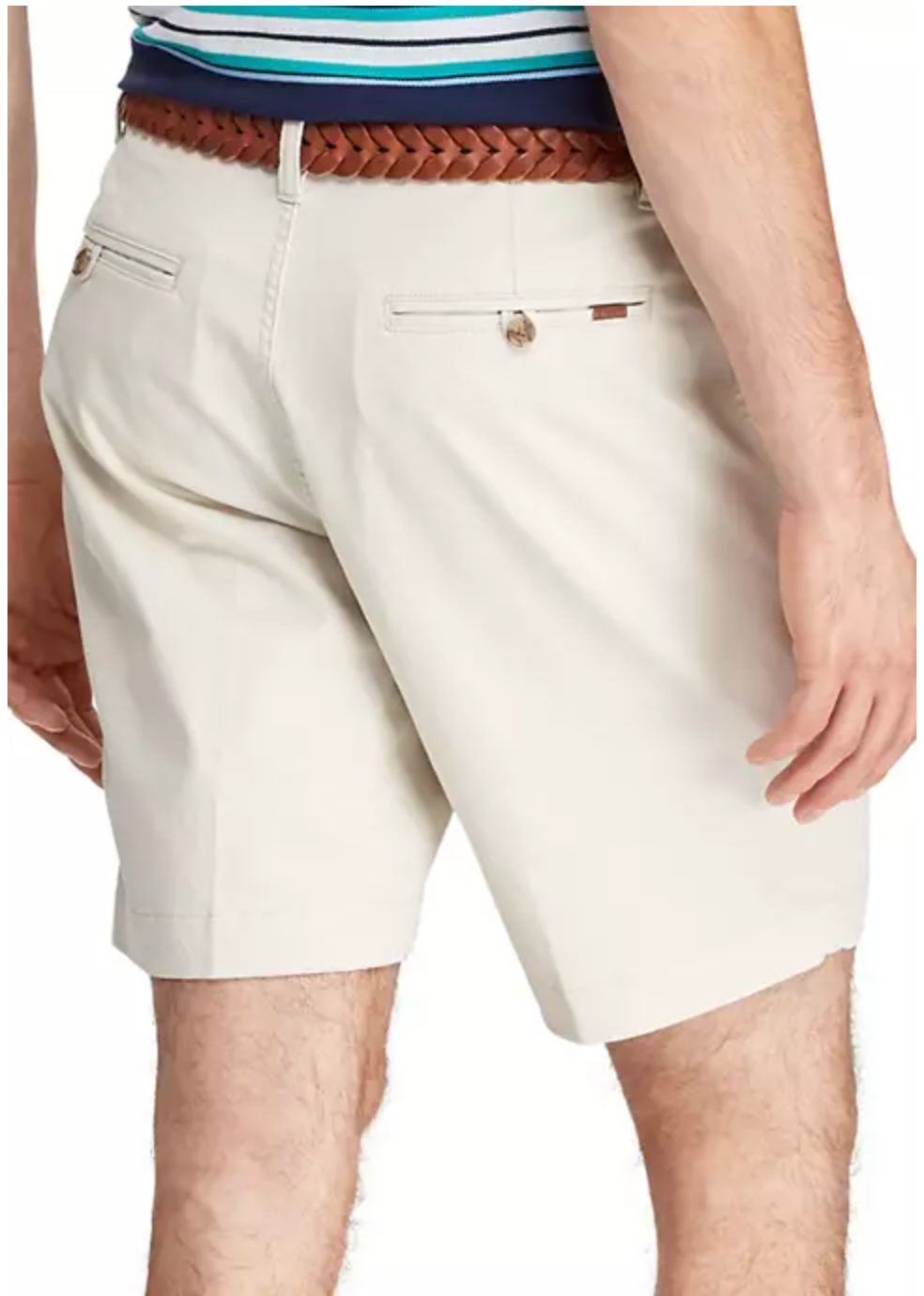 Chaps - 10" Oxford Flat Front Shorts - Stone