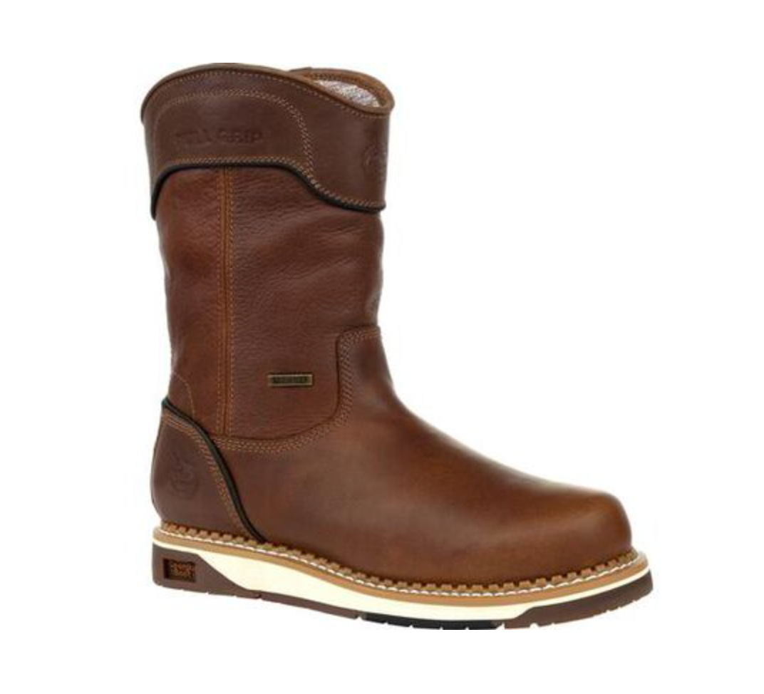 Georgia - GB00369 - Waterproof Pull On Work Boot - Brown