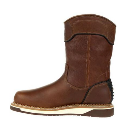 Georgia - GB00369 - Waterproof Pull On Work Boot - Brown