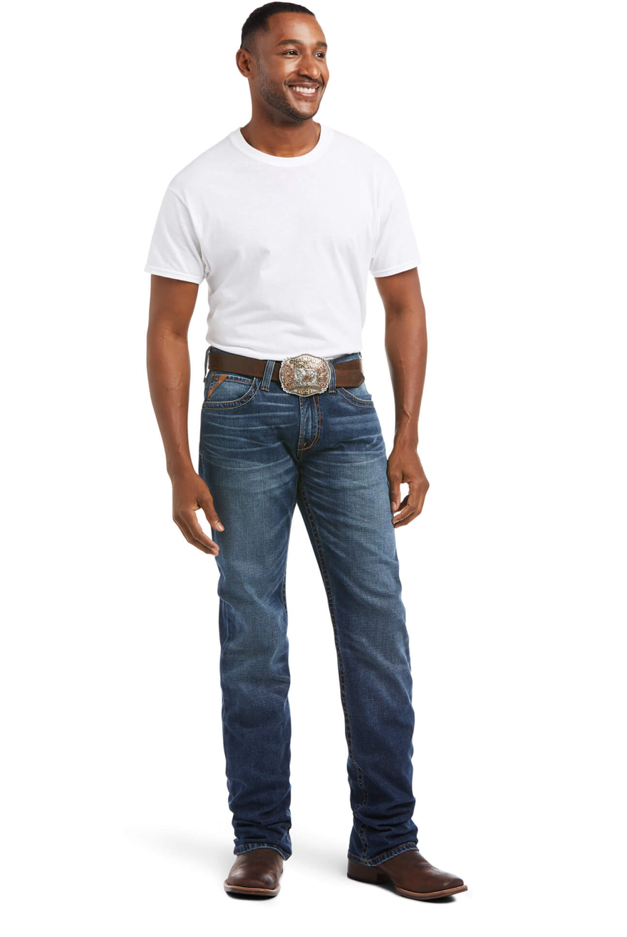 Ariat- 10036881-M4 Low Rise Stretch 3D Calero Fashion Boot Cut Jean- Pine Wash