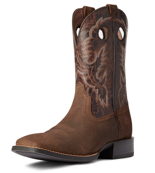 Ariat- 10038502- Sport Buckout Western Boot- Rough Ginger