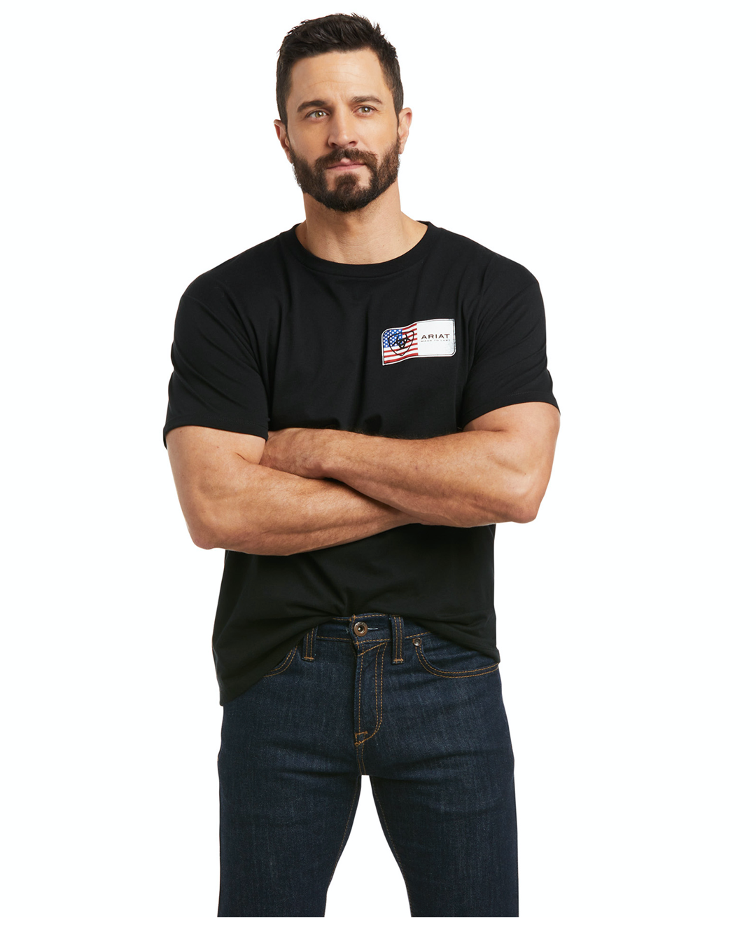 Ariat- 10037026- Men's Ariat Flag T-Shirt