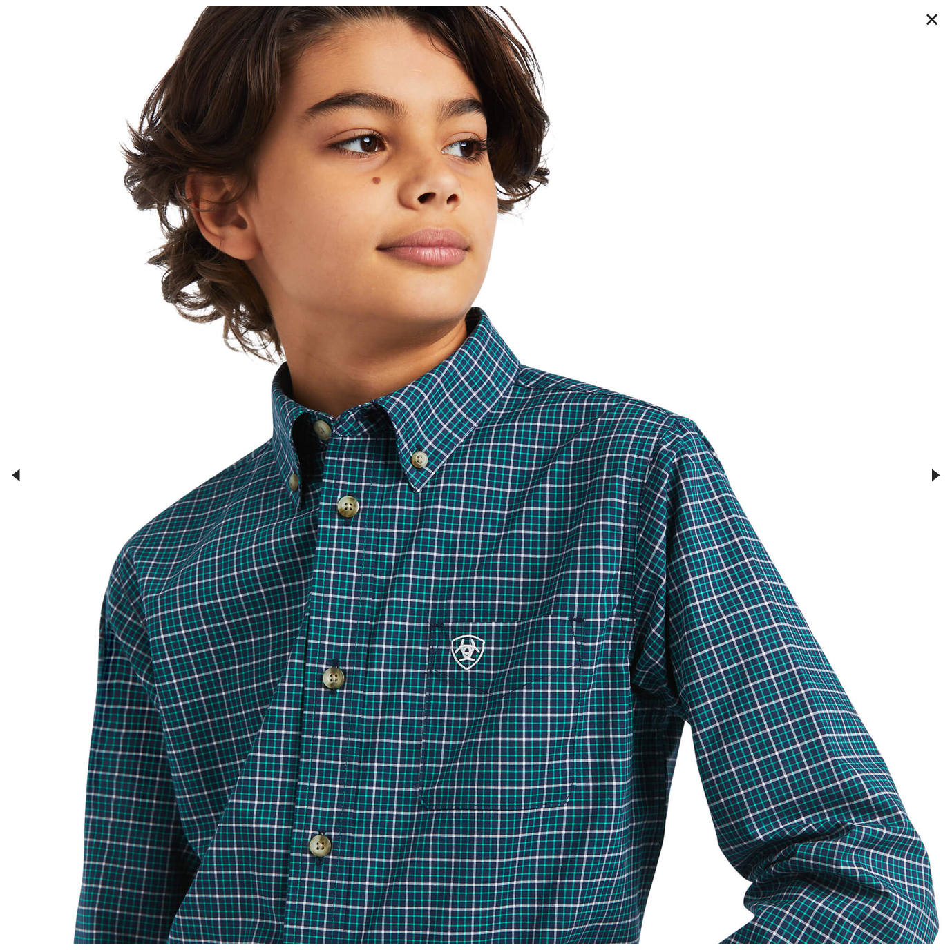 Ariat - 10039568- Boy's Pro Series Declan Stretch Classic Fit Shirt- Deep Pacific