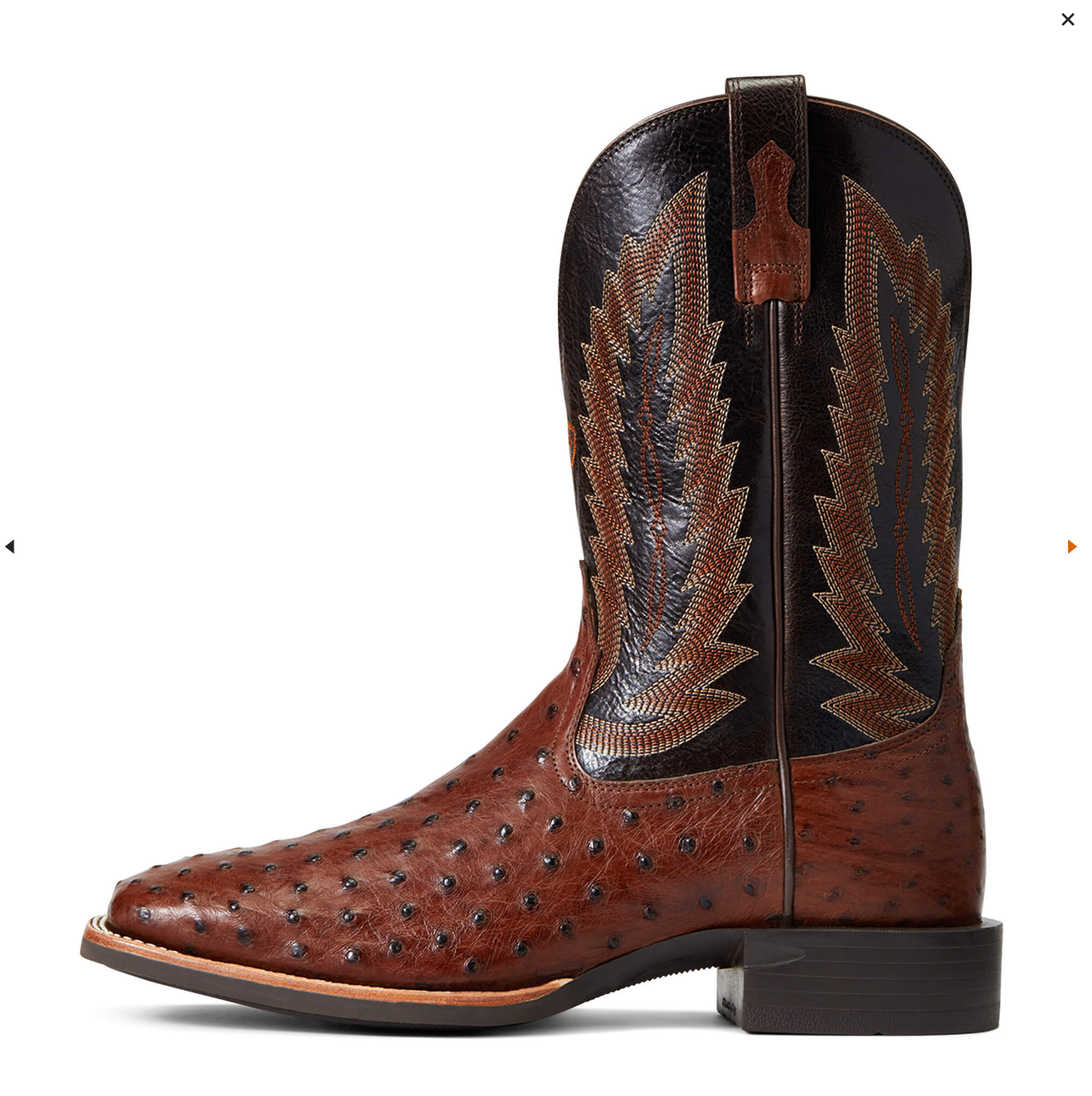 Ariat - 10040304- Men's Quantum Primo Western Boot- Antique Tabac FQ Ostrich