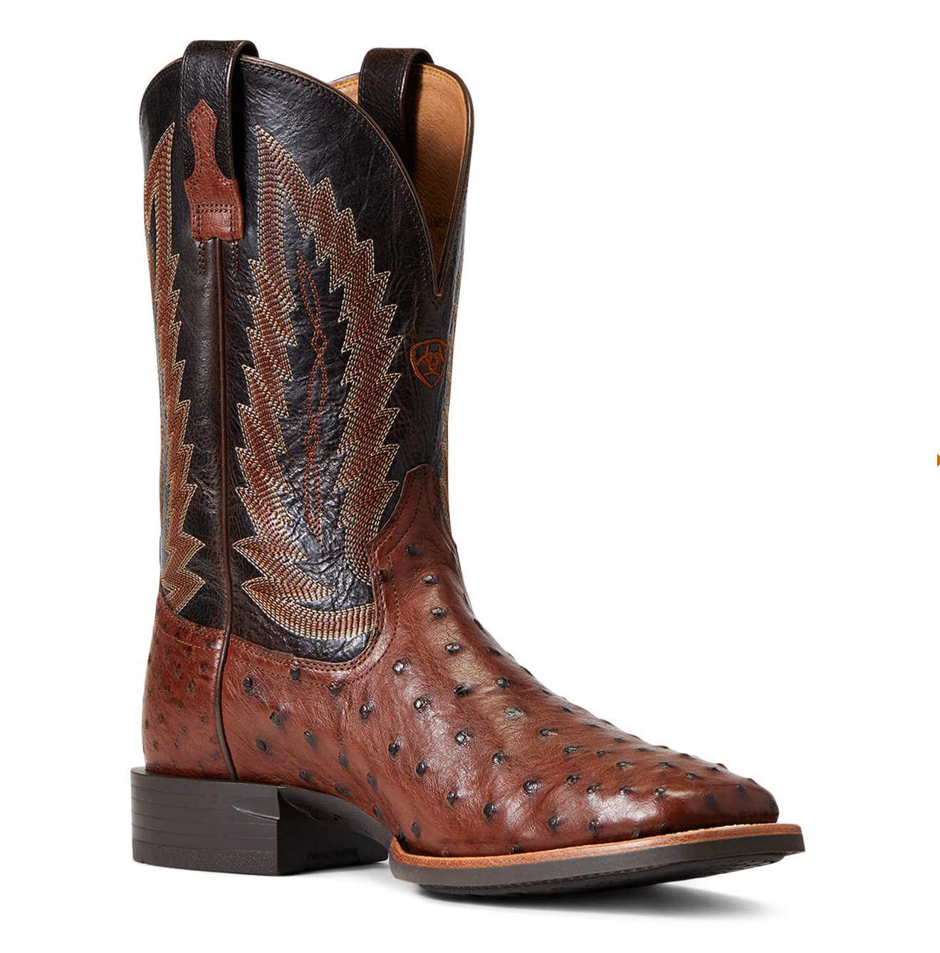 Ariat - 10040304- Men's Quantum Primo Western Boot- Antique Tabac FQ Ostrich