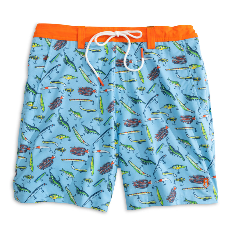 HEY5975- Ebb Tide Lures Swim Trunk-LT Blue