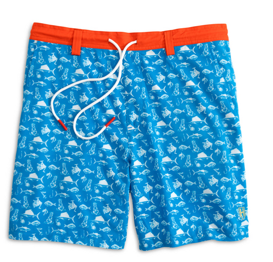 HEY5976-Ebb Tide Offshore Swim Trunks-Blue & White