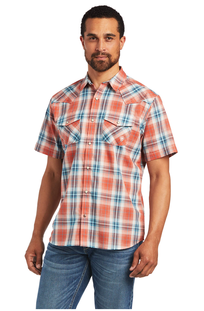 Ariat- 10040647- Men's Hawk Retro Fit Shirt- Ginger Spice