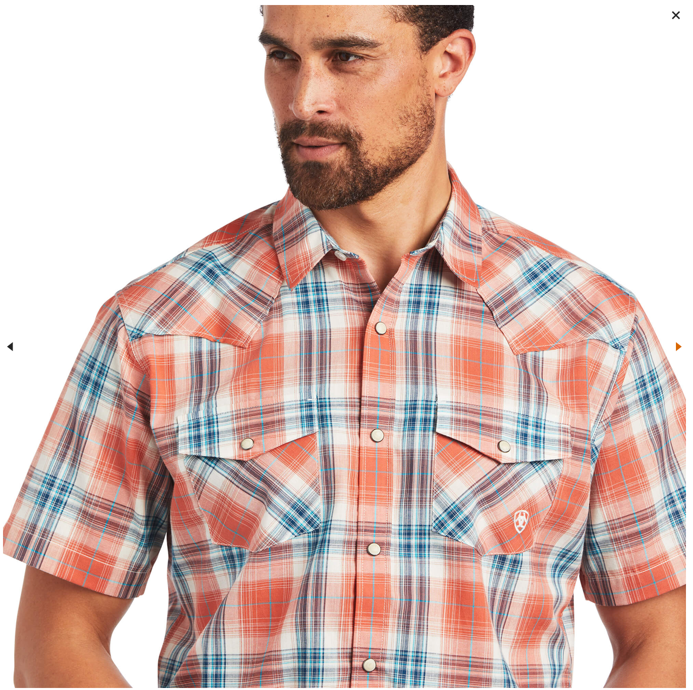 Ariat- 10040647- Men's Hawk Retro Fit Shirt- Ginger Spice