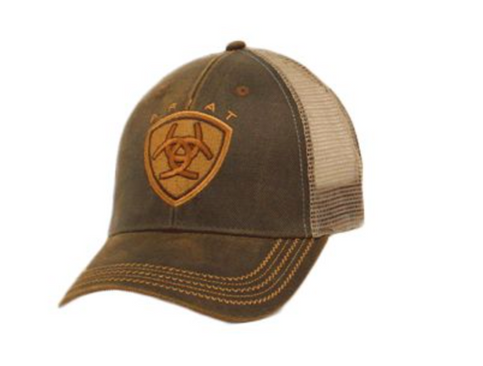 Ariat- 1515602- Men's Ariat Oil Skin Hat- Brown