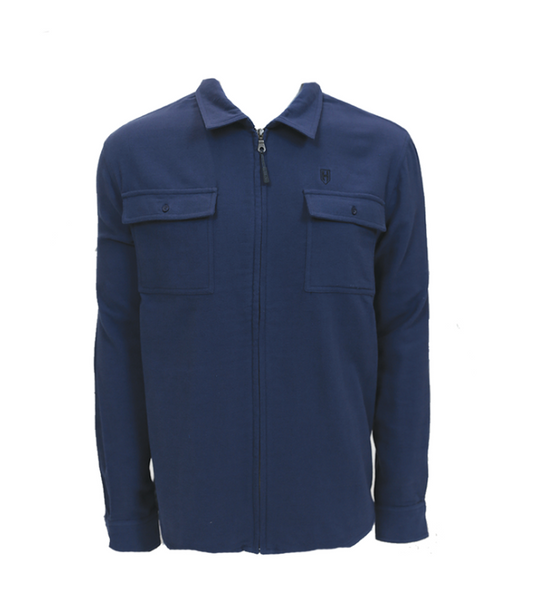 HEY9048- Crosscut Zip Jacket- Navy