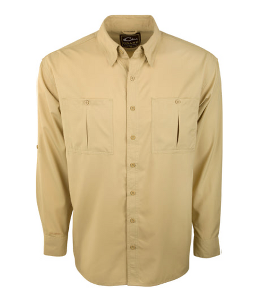 Drake - DS7001-KHK - Flyweight Shirt with Vented Back L/S- Khaki