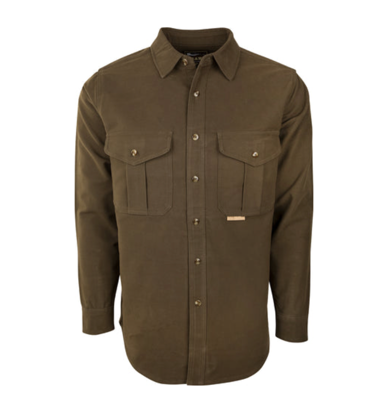 Drake- DS4220-OLV- Classic Moleskin Shirt- Olive