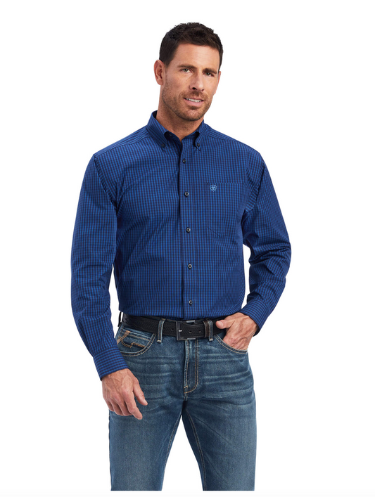 Ariat -10041548- Pro Series Nelson Classic Fit Shirt- Maritime Blue