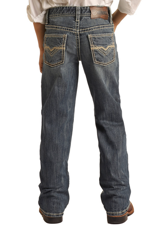 Rock & Roll Denim REGULAR FIT STRETCH BB GUN BOOTCUT JEANS #BB-3575