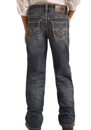 Rock & Roll Denim REGULAR FIT STRETCH BB GUN BOOTCUT JEANS #BB-3582
