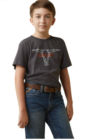 Ariat Boys Barbed Wire Steer T-Shirt