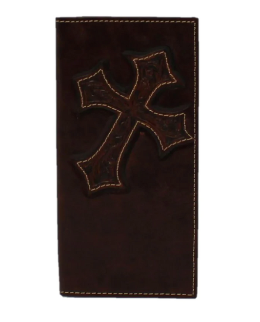 Ariat Boy's Diagonal Cross Rodeo Brown Wallet