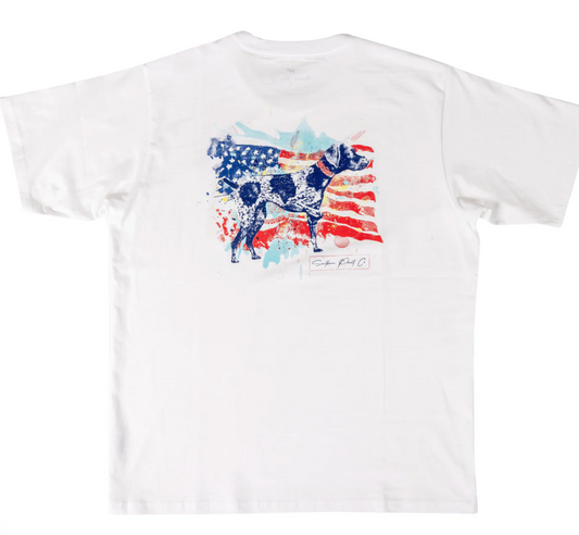 AMERICAN FLAG WATERCOLOR GREYTON T-Shirt