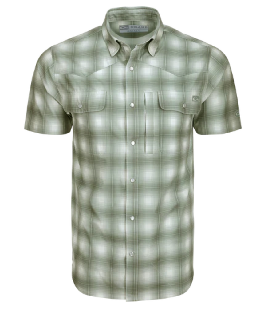 Drake Cinco Ranch Western Plaid S/S