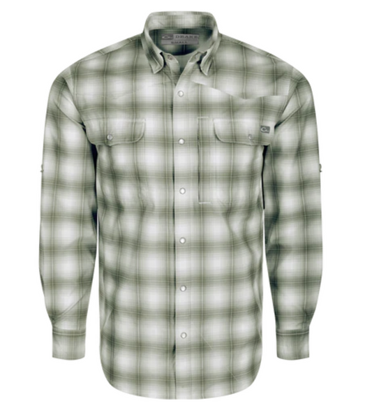 Drake Cinco Ranch Western Plaid L/S