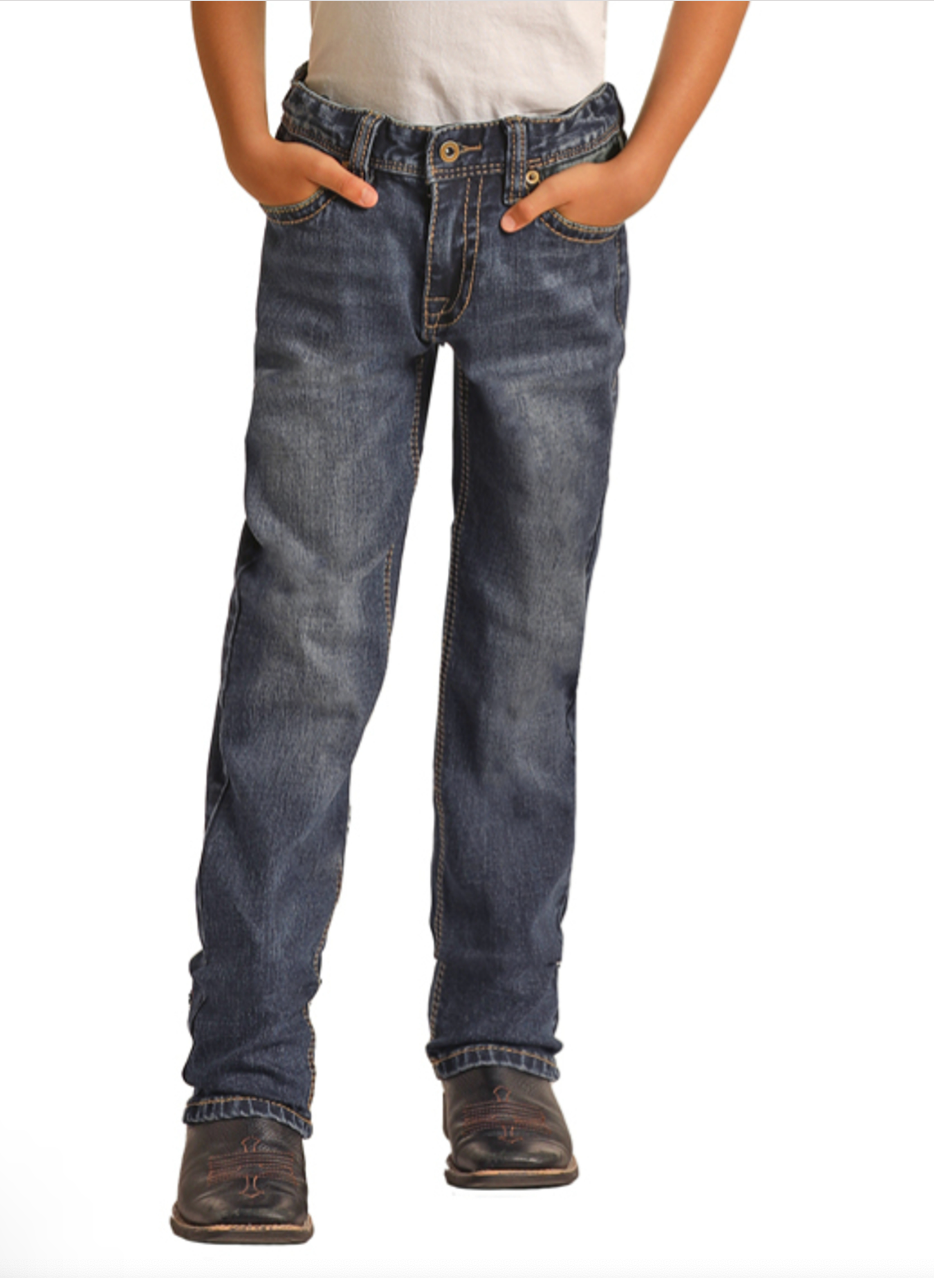 HOOEY SLIM FIT STRETCH STRAIGHT BOOTCUT JEANS