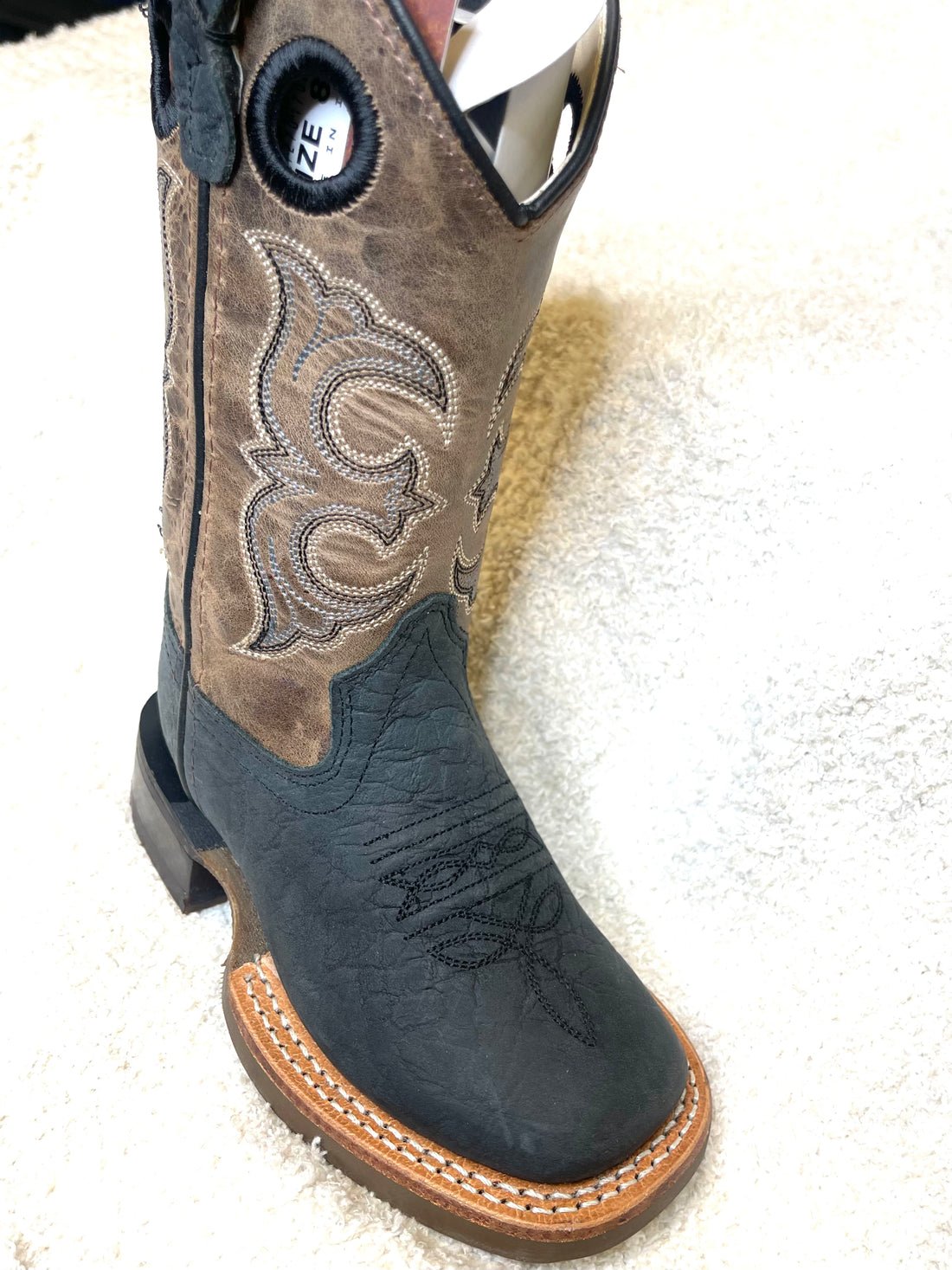 Old West Boy Boot Tan/Black BSC1966