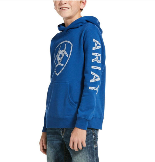 Ariat - Boy’s Children's Classic Screen Print Logo Cobalt Hoodie - #10033033